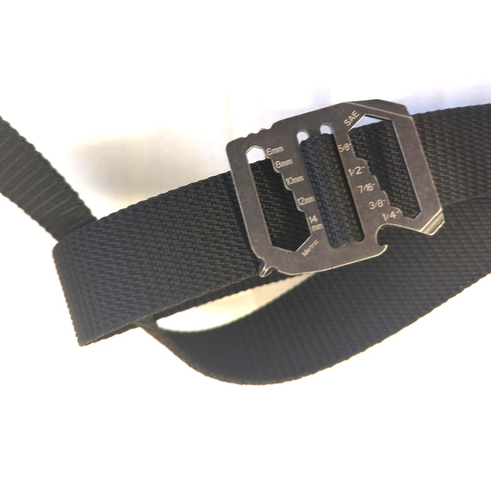 Bison Designs Kool Tool Belt Adult M Always Prepared Steel Buckle Black Webbing